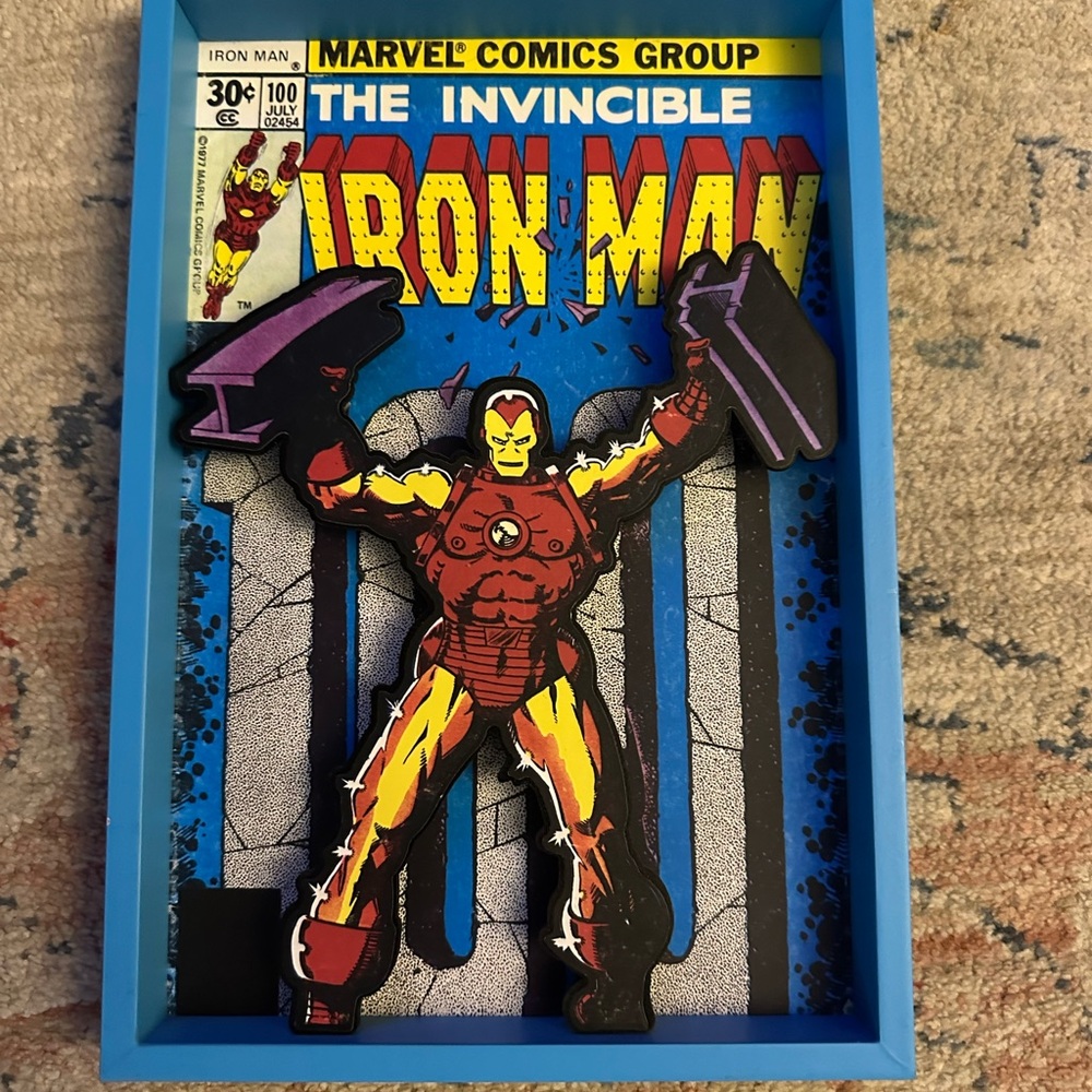 Marvel Blue and Red Comic Art Wall Decor